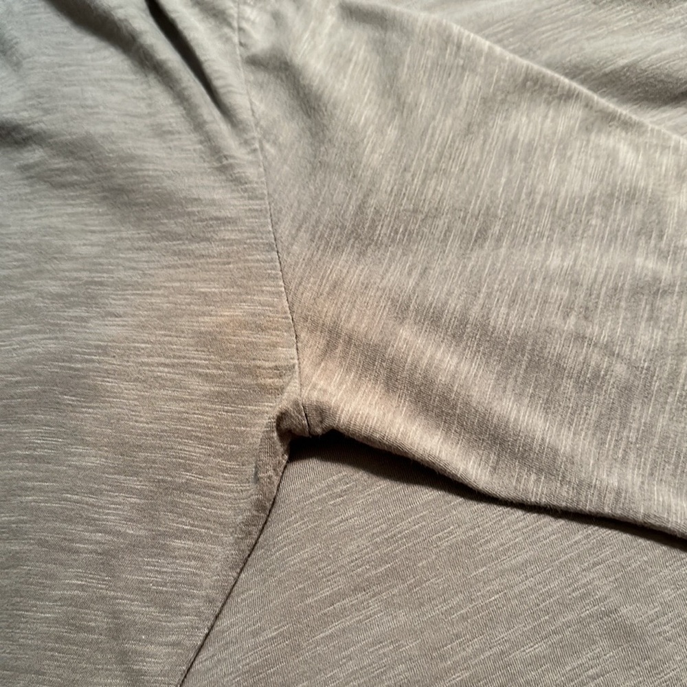 Alternative Gray (Taupe) Cotton Knit Cardigan Sweater with Shawl Collar, Size M - Picture 5 of 6
